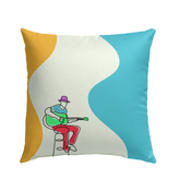 Guitar Line Art Outdoor Pillow - Beyond T-shirts